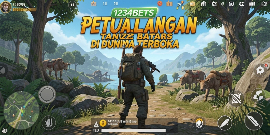 Tampilan gameplay Open World yang menakjubkan di 1234BETS.
