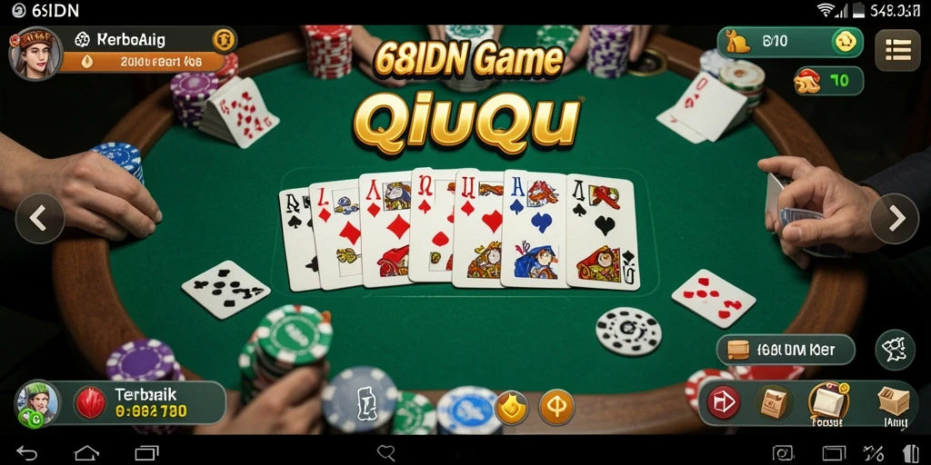 Tampilan gameplay QiuQiu yang seru dan menarik.