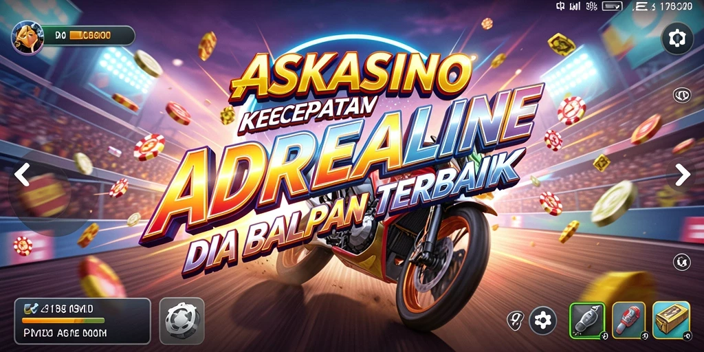 Screenshot dari gameplay balapan seru di ASKASINO.