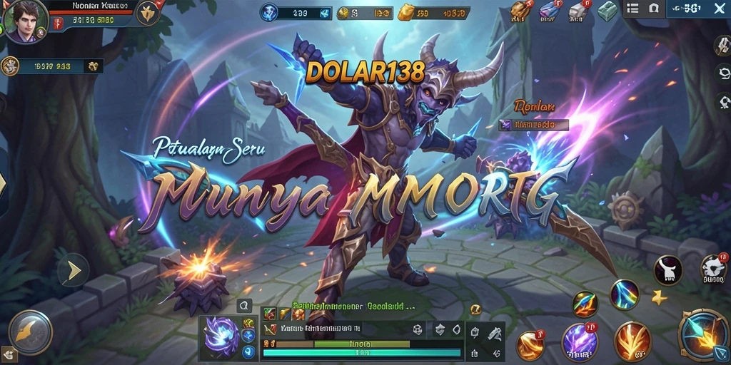 Screenshot DOLAR138 menunjukkan aksi pertarungan seru dalam dunia MMORPG.