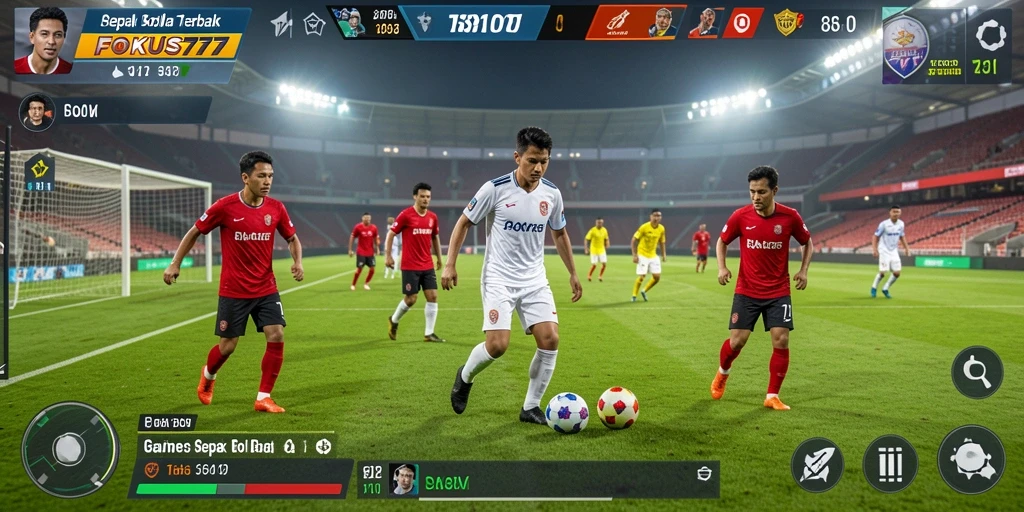 Tampilan menarik dari gameplay sepak bola FOKUS777.