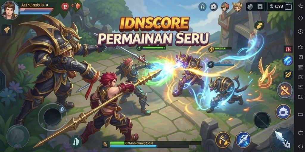 Tampilan gameplay <strong>IDNSCORE</strong> yang mendebarkan dan penuh aksi.