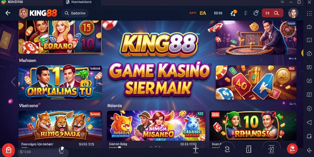 Tampilan gameplay yang menarik dari KING88 dengan berbagai permainan Kasino.