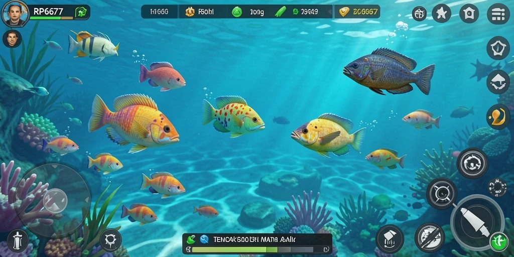 Tampilan menarik dalam gameplay Tembak Ikan yang seru.
