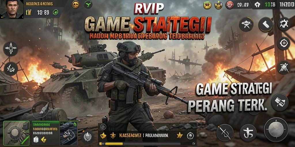 Screenshot gameplay RVIP menampilkan pertempuran strategis yang mendebarkan.