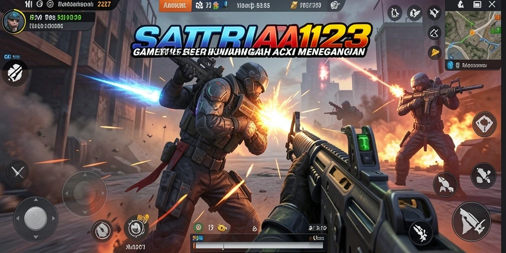Gameplay intens dalam SATRIA123 dengan aksi tembak-menembak seru.