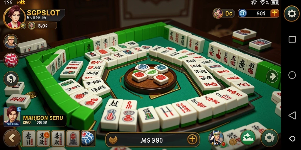 Tampilan gameplay seru dalam SGPSLOT permainan Mahjong.