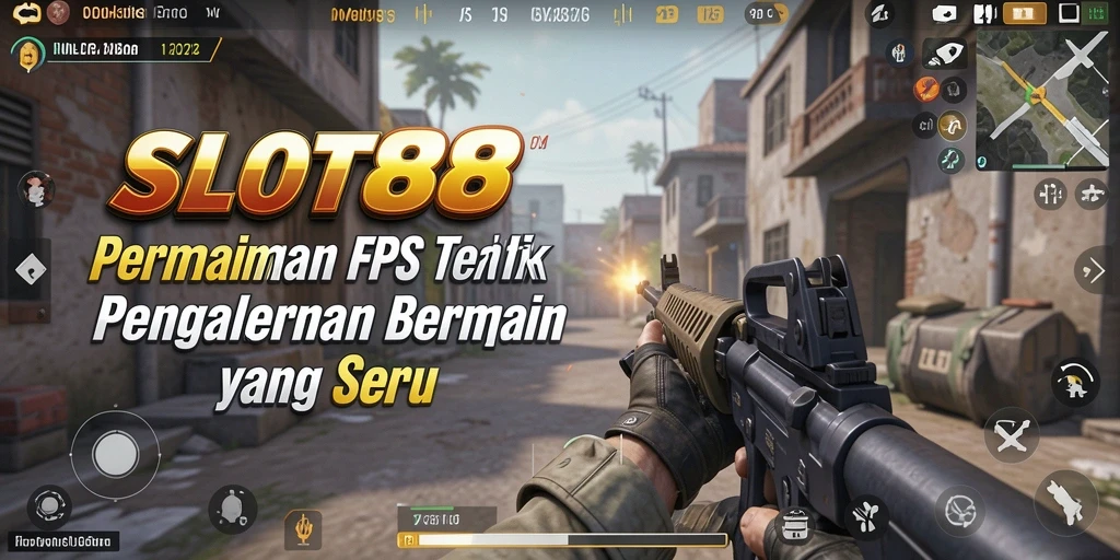 Screenshot gameplay SLOT88 menampilkan aksi tembak-menembak yang mendebarkan.