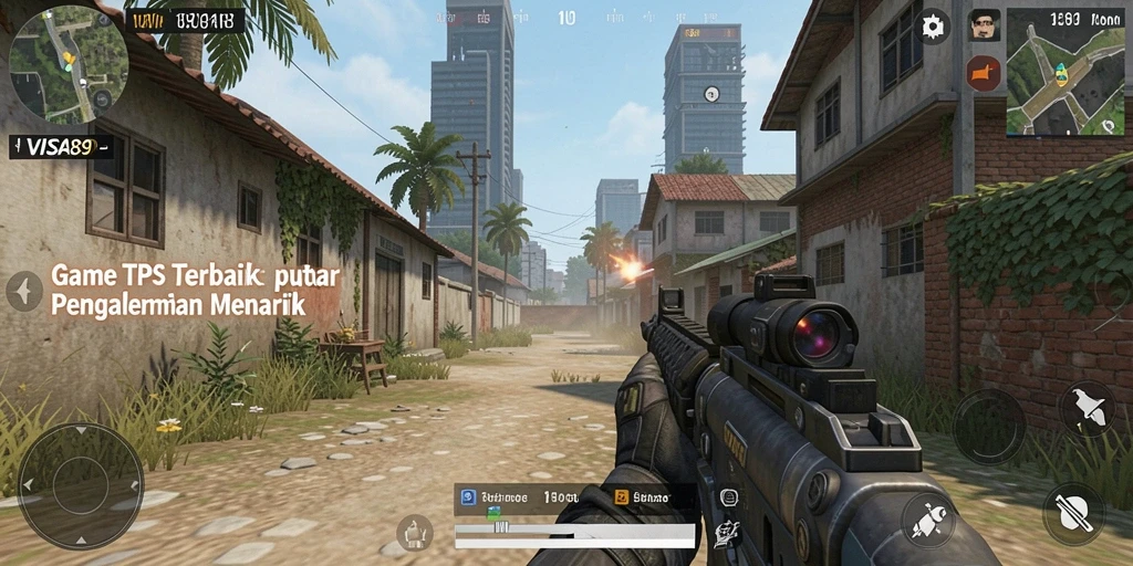 Tampilan gameplay seru dari VISA89 dengan aksi tembak-menembak.